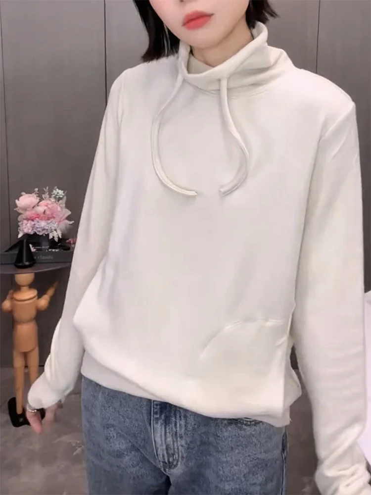 

Korean Design High Ne Knitted Sweater Women's Faionable Versatile plus Size Slimming Top Winter Autumn New Arrival