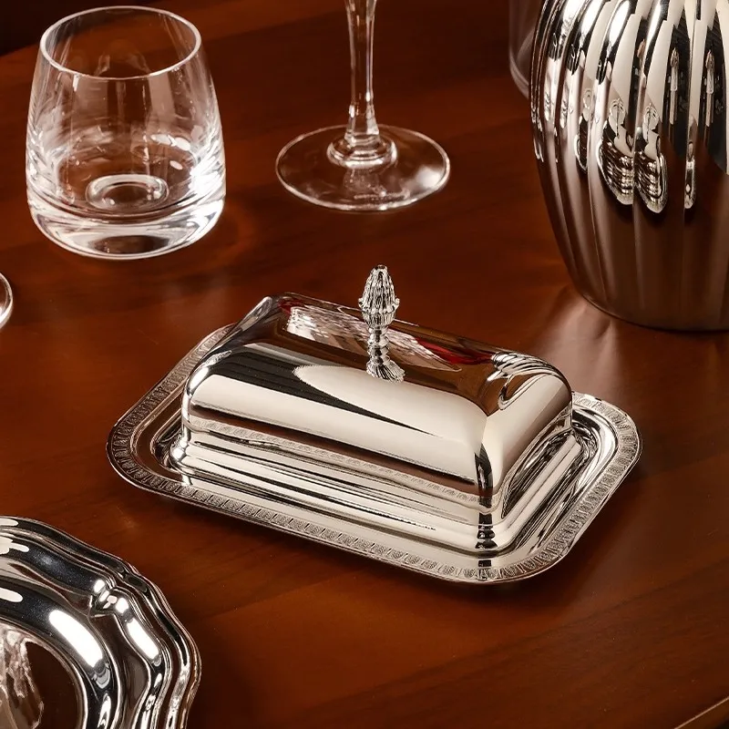 European Style Modern Light luxury Advanced Western Cuisine Cheese Storage Box Exquisite Dining Table Decoration Ornaments