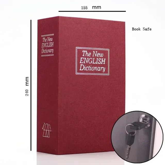 Dictionary Mini Book Safe Security Key Locker Money Hidden Secret Safe Key Safe Box Cash Money Coin Storage Jewellery Lock Box 2