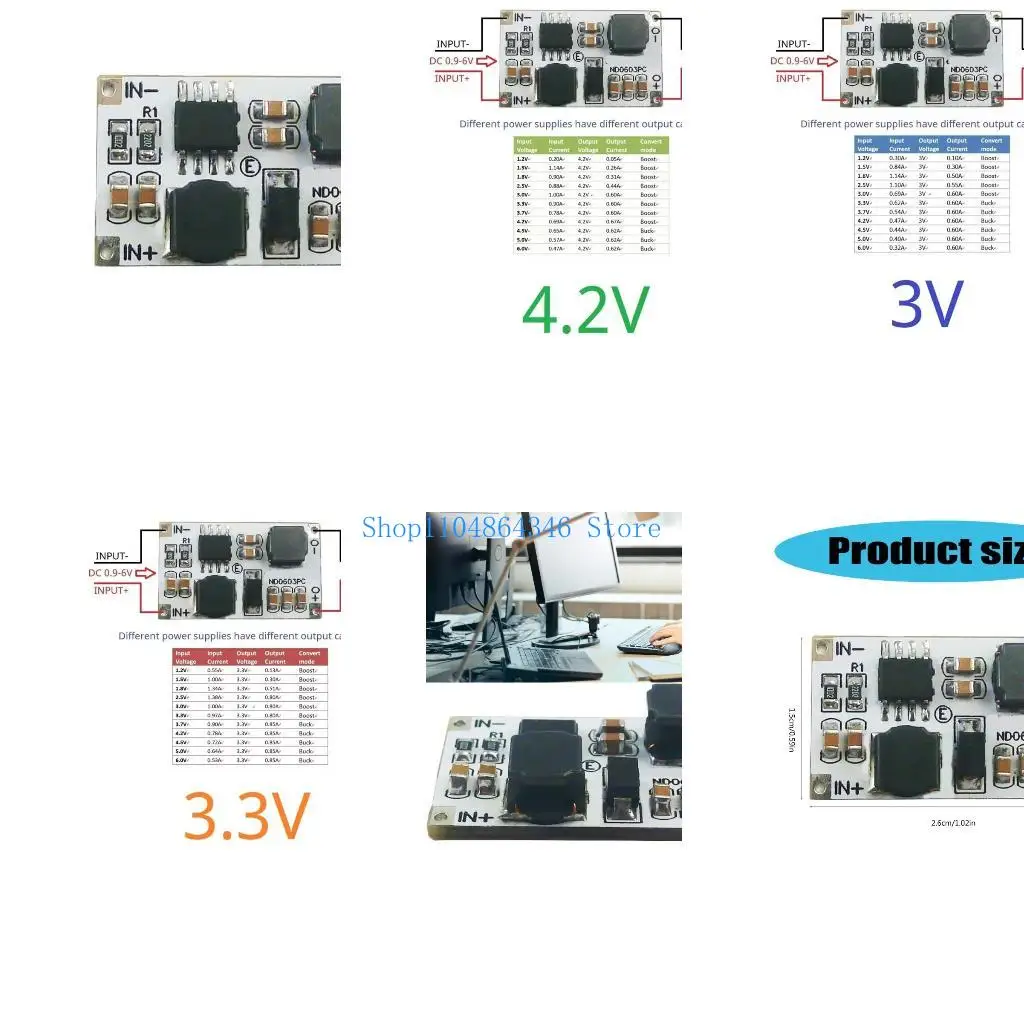 

5asd 1-6V to 3V 3.3V 4.2V 5V Auto Converters Module Regulator Replace