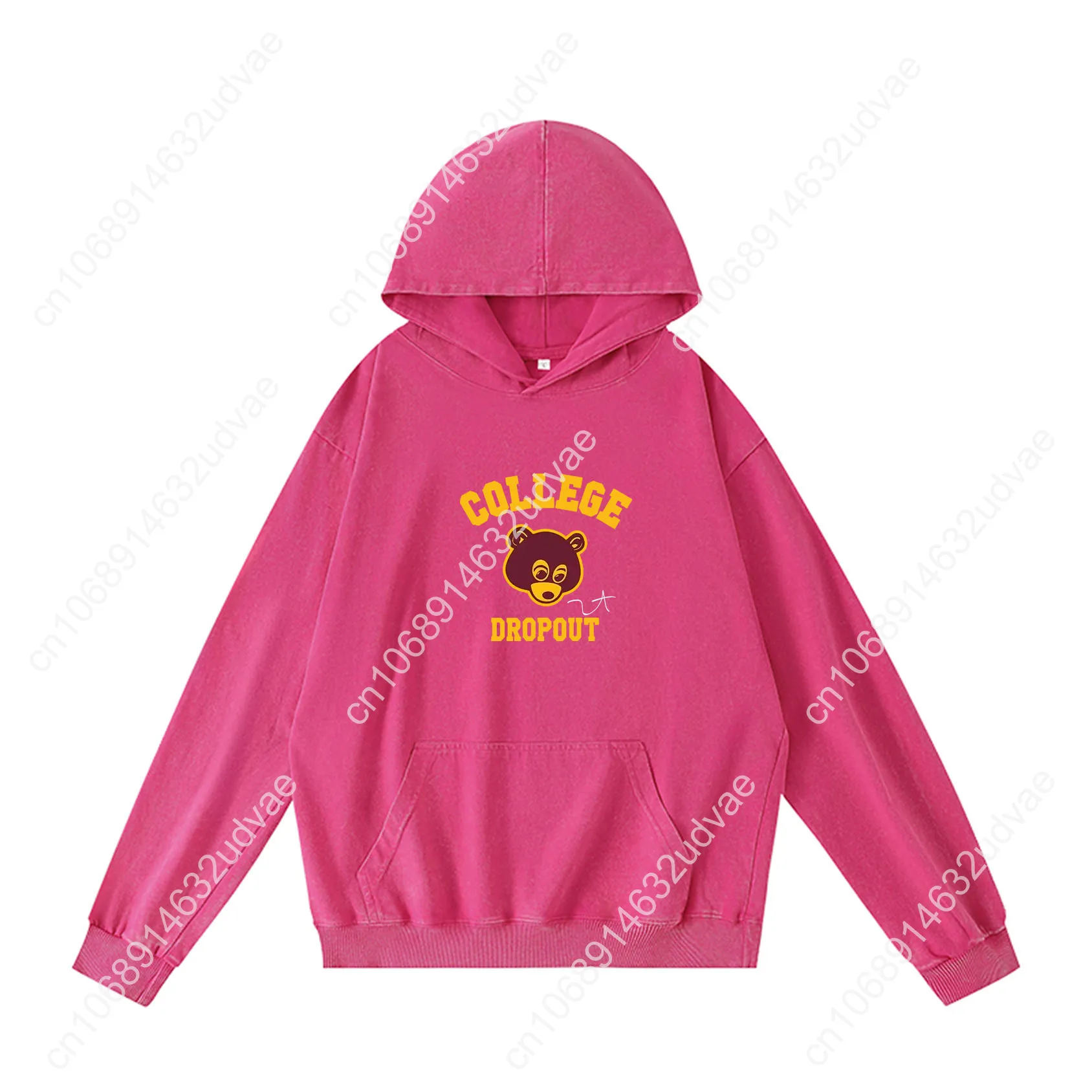 Kanye West Hoodies Retro Hooded Sweatshirt Man Woman Teenager Vintage Pullover Sweat Shirt with Pocket Oversized Custom Tops