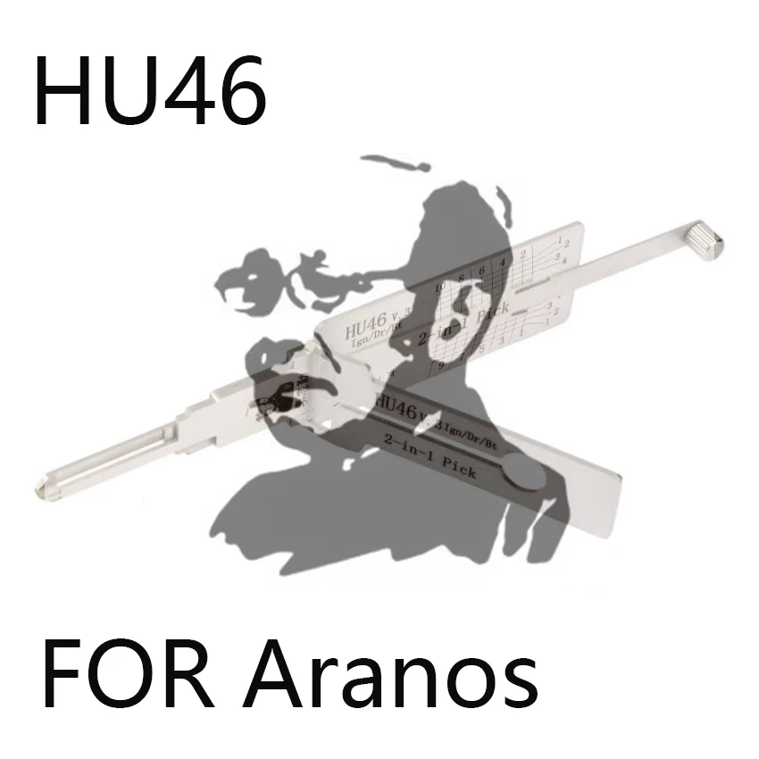 Lishi 2-In-1 LOCKSMITH TOOL HU46 FOR Aranos 1995-1997 FOR Cavalier 1995-1998 FOR Espero 1995-1998 FOR Nexia 1995-1998
