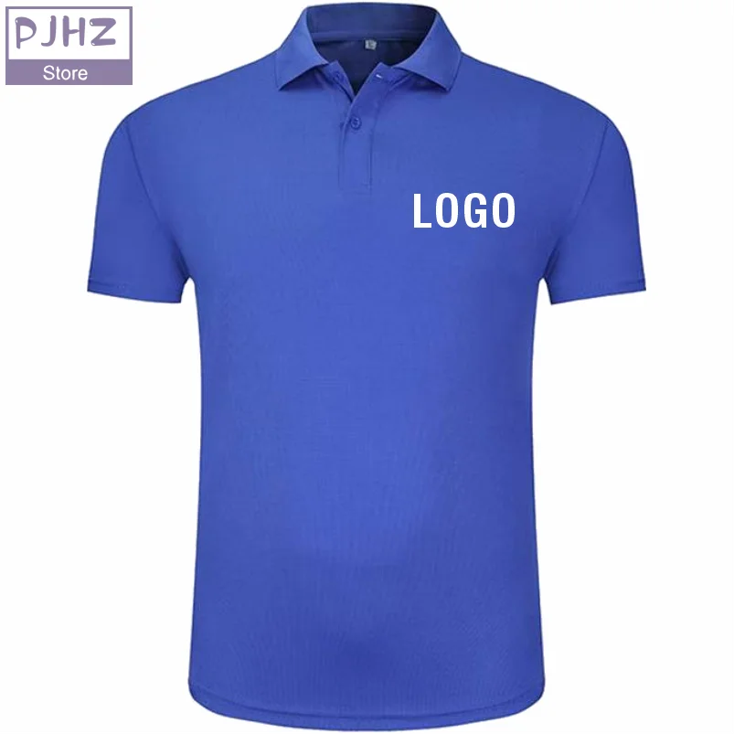 Multiple Sizes Business Work Polo shirts Solid Color Quick-drying Breathable Lapel Sports Polo Shirt  Customized Print Logo