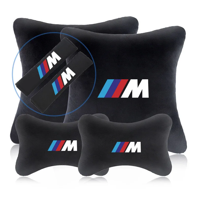 Car Neck Pillow Seat Headrest Lumbar Spine Protectio Throw pillow for BMW M Logo G60 E60 E46 X3 X4 X5 X6 F48 G01 E84 E83 F39 F10 