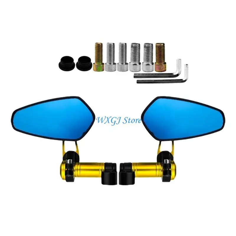37JE Vibration Proof Motorcycle Rearview Mirror Expanded Visual Glares Resistant Mirror Effortlessly Setups