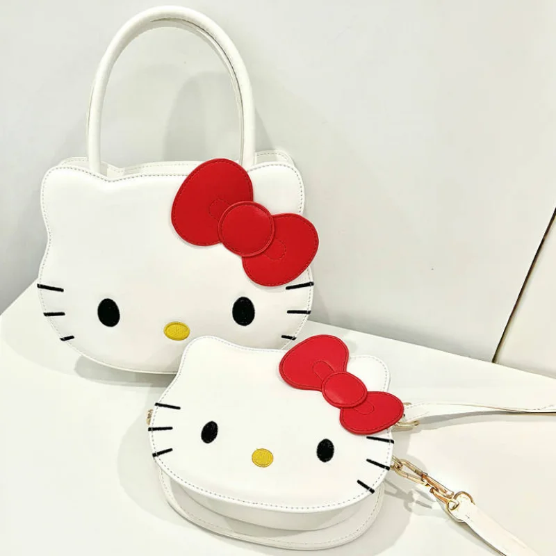 Newly Arrived Original Sanrio Authorized Pu Bag Cute Cartoon Girl Heart Cute Face Handheld Diagonal Straddle Storage Girls Gifts