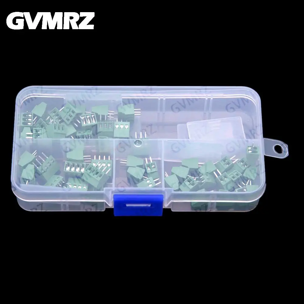 50PCS 2P 3P 4P DG308 KF128 terminal blocks 2.54mm pitch PCB screw type kit 2PIN 3PIN 4PIN