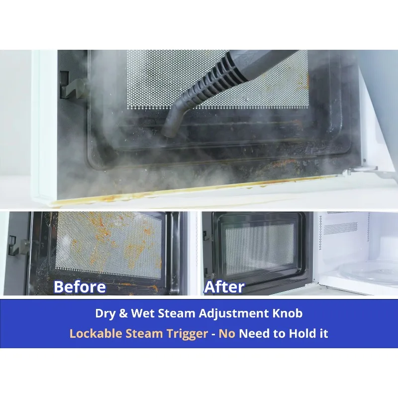 Pulitore a vapore portatile di nuovo design con serbatoio da 750 ml Riscaldamento di 10 secondi per la pulizia profonda di case Cucine Divani Auto Aree esterne