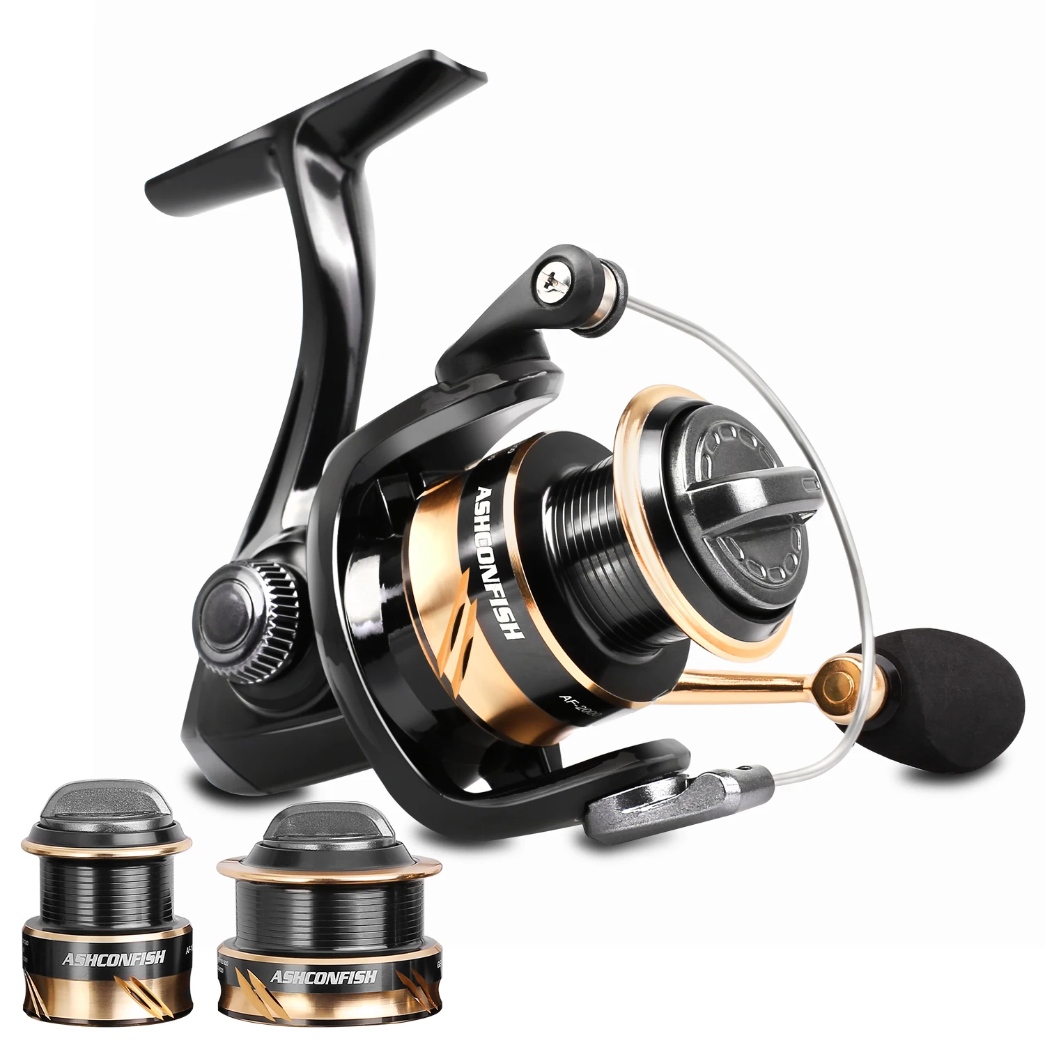 Ashconfish Freshwater Saltwater Spinning Fishing Reel, Spinning Reel, 8 Ball Bearings, Reversible Handle for Left&Right Retrieve