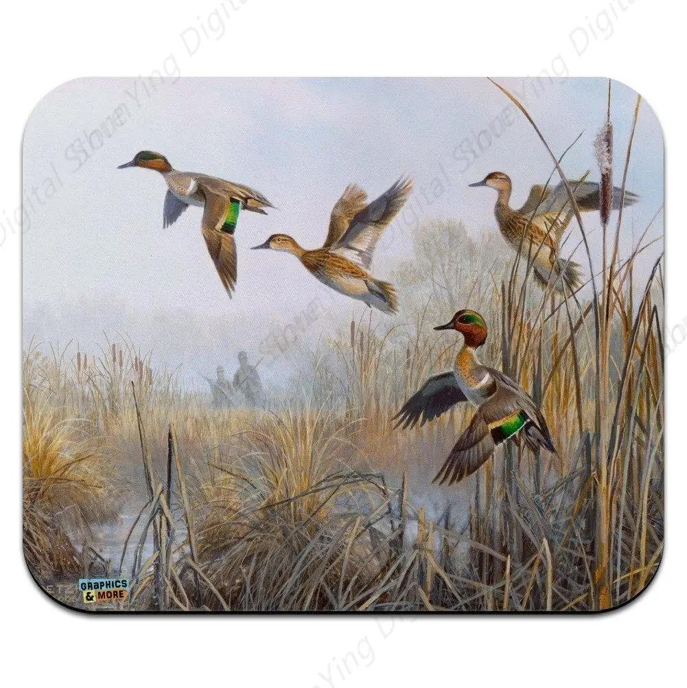 

Mouse Pad Green Winged Duck Flying Hunter Hunting Suitable For Gaming Office Laptop Gaming Mouse Pad 25*30cm