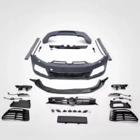 Front Rear Bumper Carbon Fiber Hood Tail Wing Side Skirt Engine Cover Front Rear Lip for Volkswagen Golf 6 R20