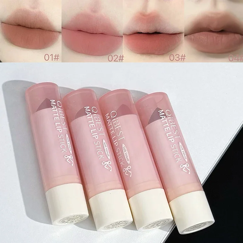 QIBEST 7 pezzi/scatola set di trucco multiuso 4 pezzi rossetto liquido, 1 crema per labbra, 1 olio per labbra, 1 tavolozza di fard per il viso e cosmetici per collana