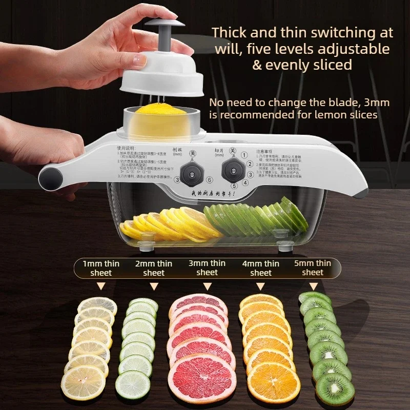 Lemon Slicer Multi-purpose Kitchen Tool for Home Use Commercial Fruit Slicer for Bubble Tea Shops Potato Slicer Rapid Slicing