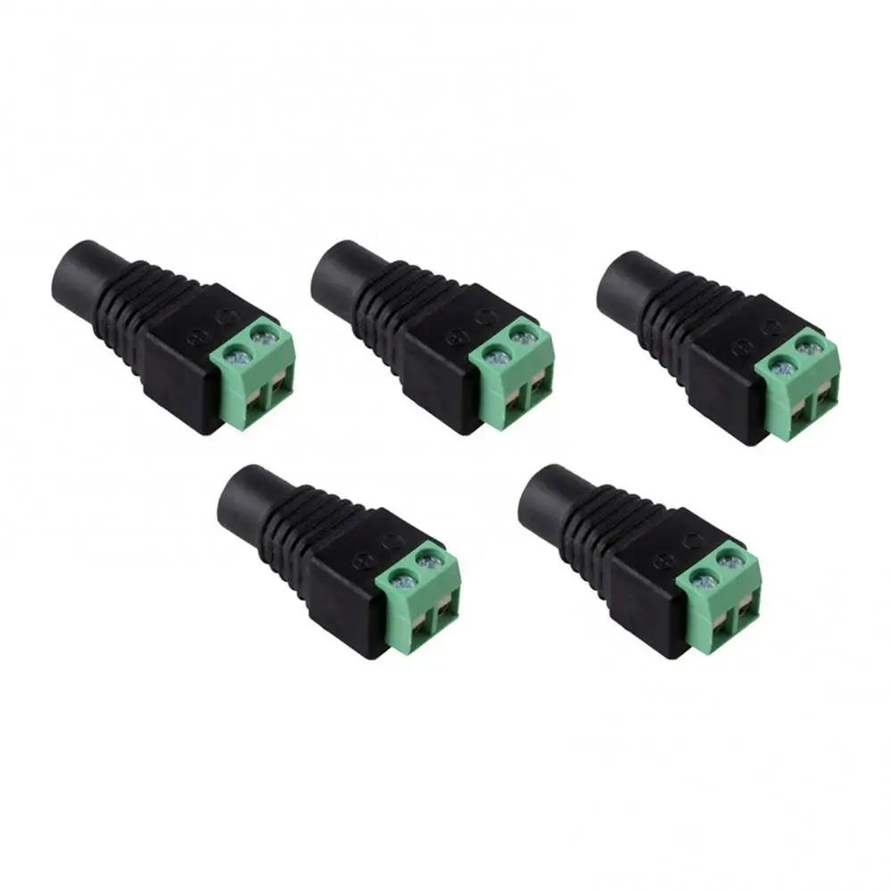 Universal 5Pcs 12V DC Power Supply Plug Adapter Connector for 5050 3528 LED Strip Light