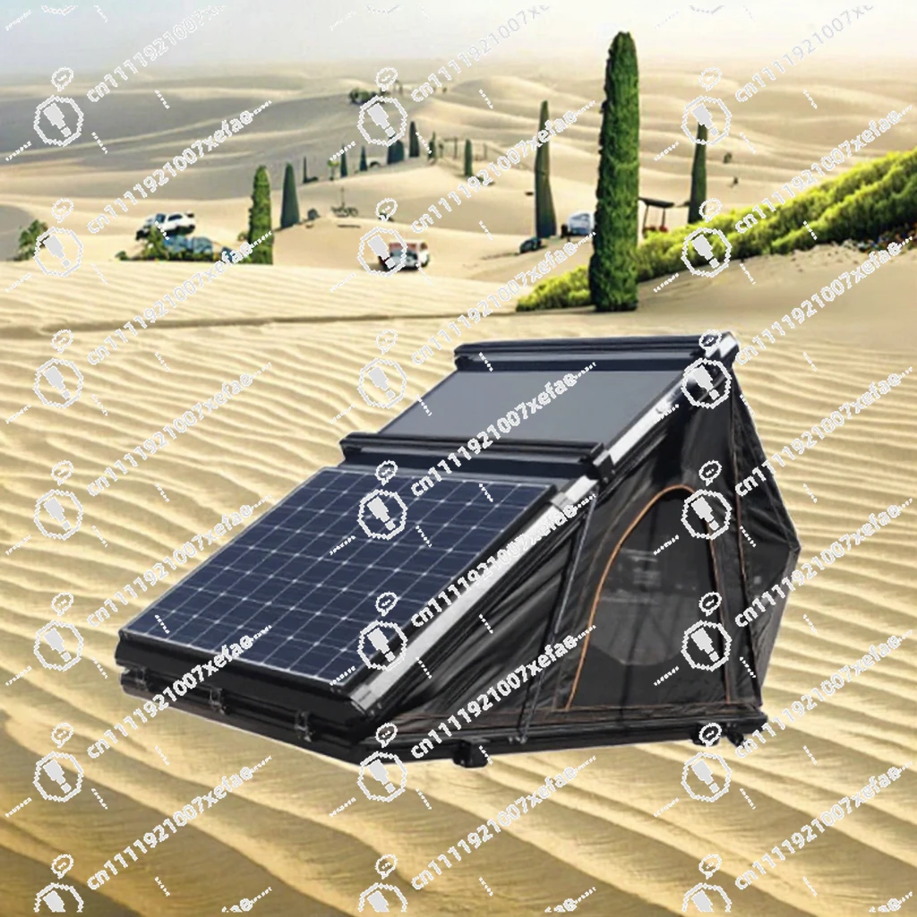 Max 300kg SUV Roof Tent with Solar Powered Panel Tent Aluminum Alloy Honeycomb Panel Inflatable Roof