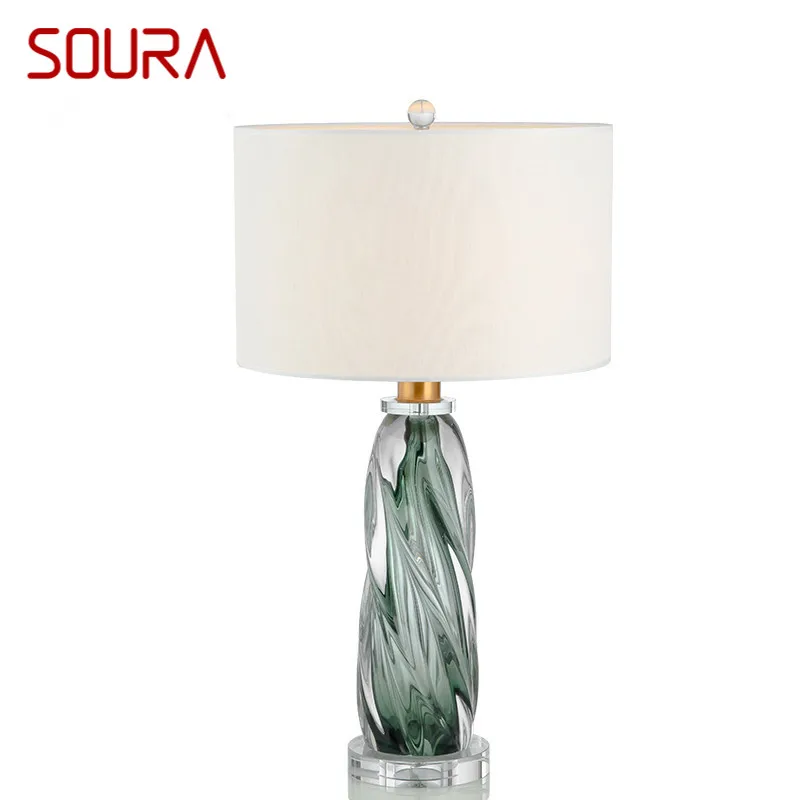 

SOURA Nordic Glaze Table Lamp Modern Art Iiving Room Bedroom Study Hotel LED Personality Originality Desk Light