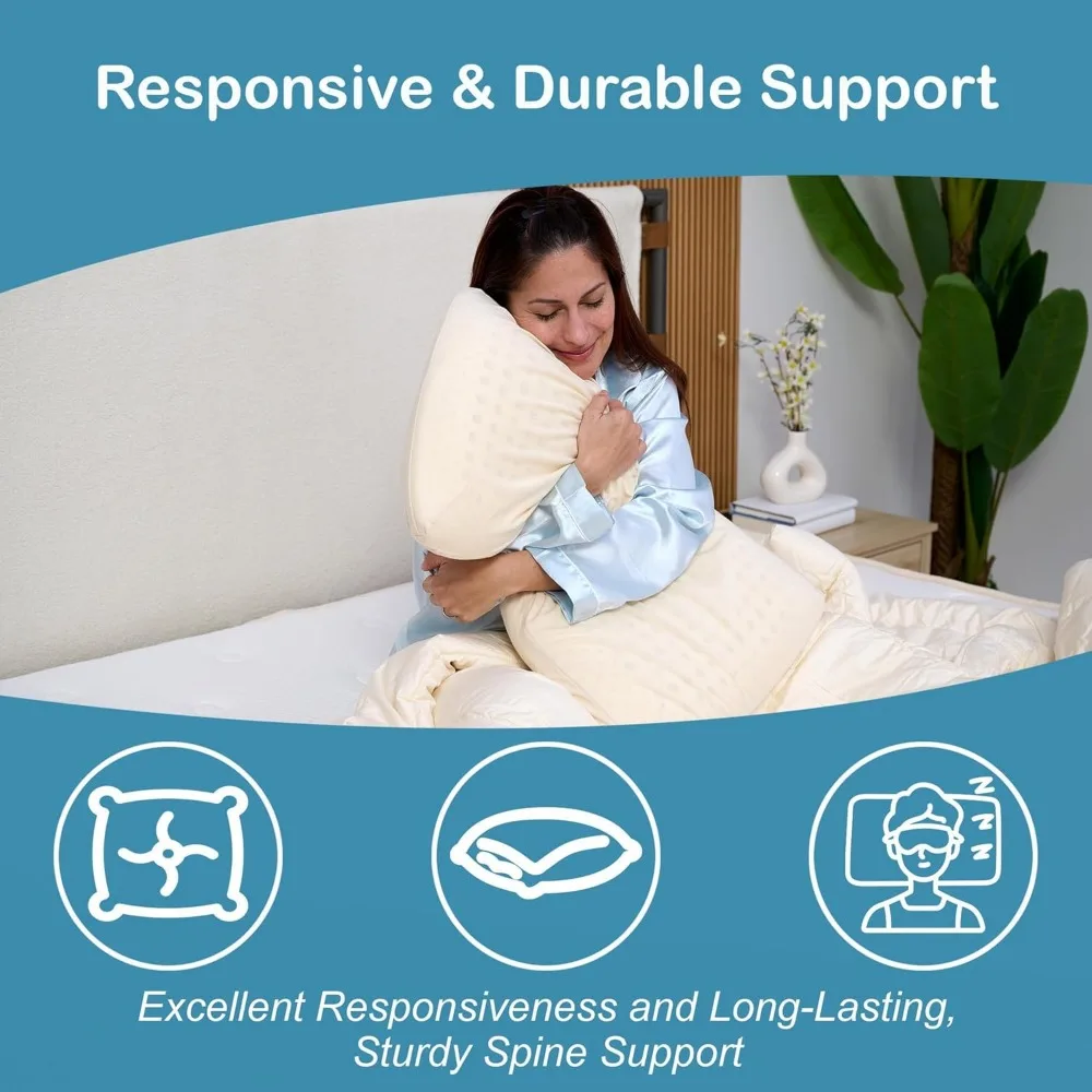 Certified Organic Latex Foam Pillows for Comfortable Sleep in Various Sleeping Positions