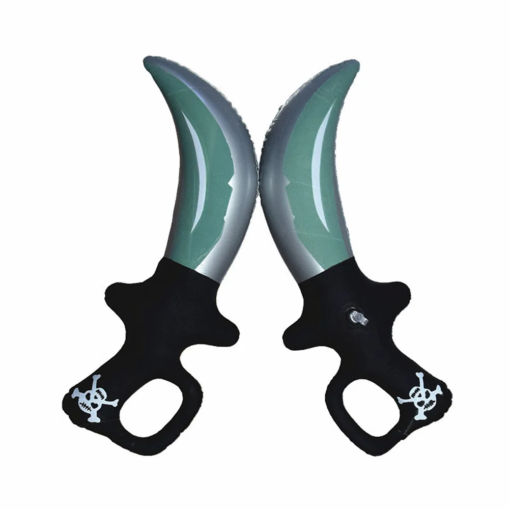 

4Pcs Inflatable Pirate Swords Unique Design Safe Plastic Halloween Party Decoration Children Pretend
