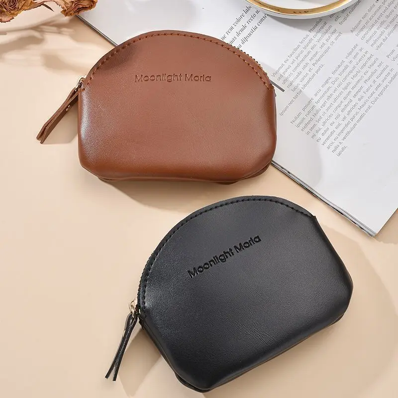 

New Retro Mini Soft Leather Texturous Zipper Change Clutch Bag Women's Simple Japanese Style Lipstick Coin Wallet