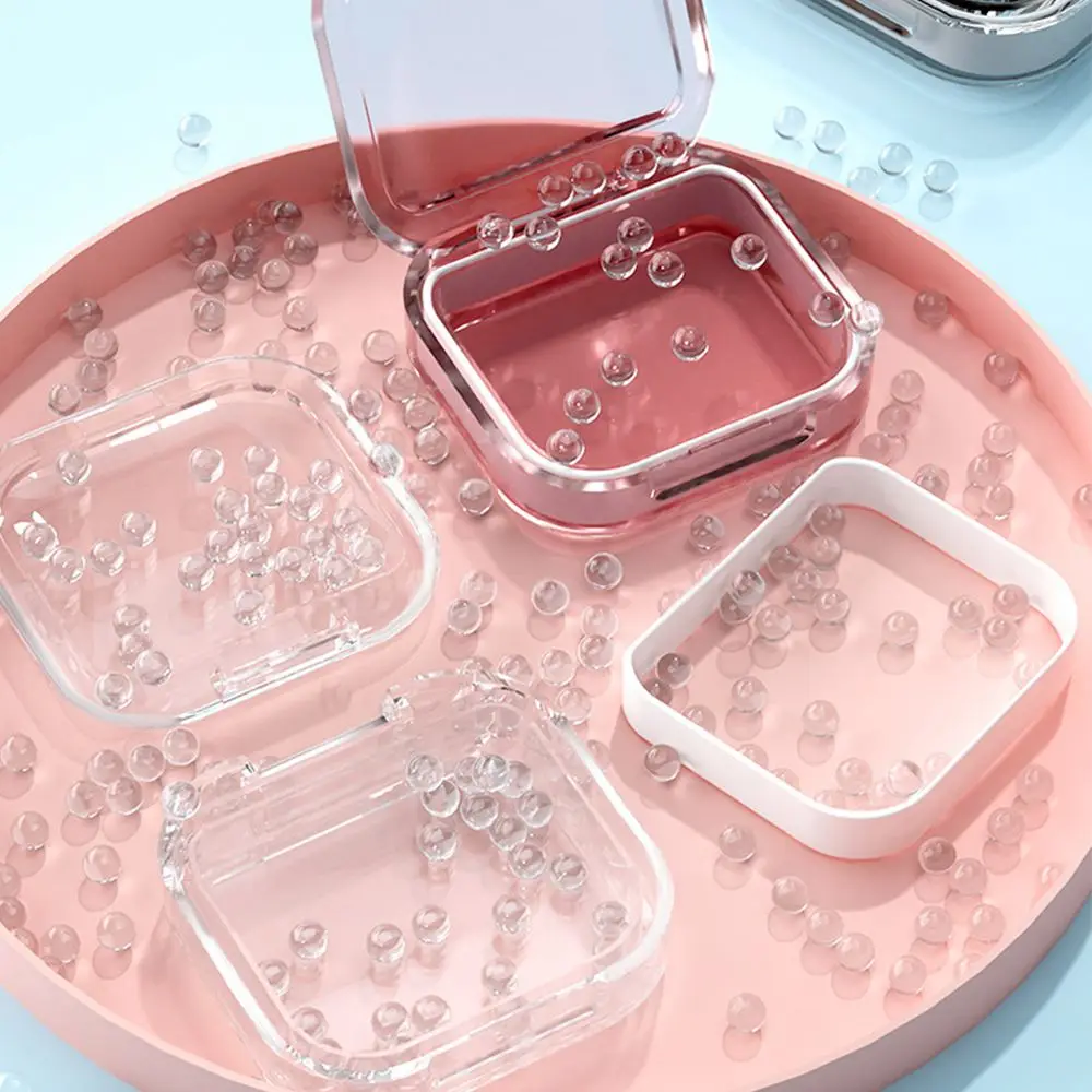 

Plate Cosmetic Case Pill Box Transparent Jewelry Box Earring Storage Case Invisible Braces Storage Case Rings Container