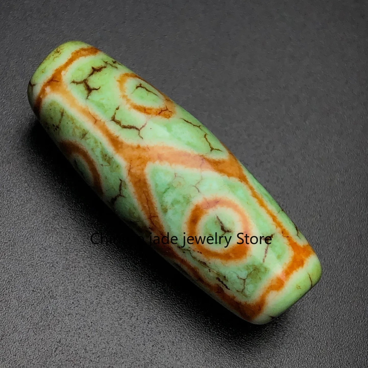 Tibetan Buddhism Agate Turtle Back 6 Eyes Dzi Bead Amulet Necklace Pendant Z3715