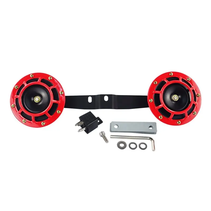 

Compact 12V 115DB Super 2Pcs Electric Blast Tone Air Horn Kit With Bracket For SUBARU WRX/STI 2002-2007