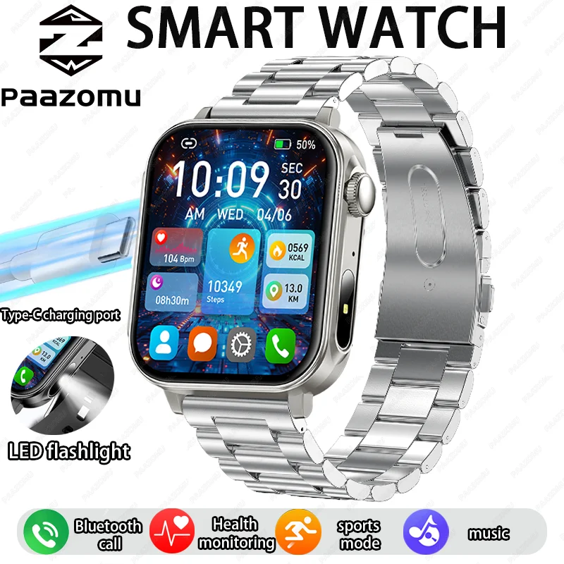 

New Smart Watch Full Touch Screen Bluetooth Call AI Voice Heart Rate Waterproof Watches Sports Bracelet Smartwatch male female