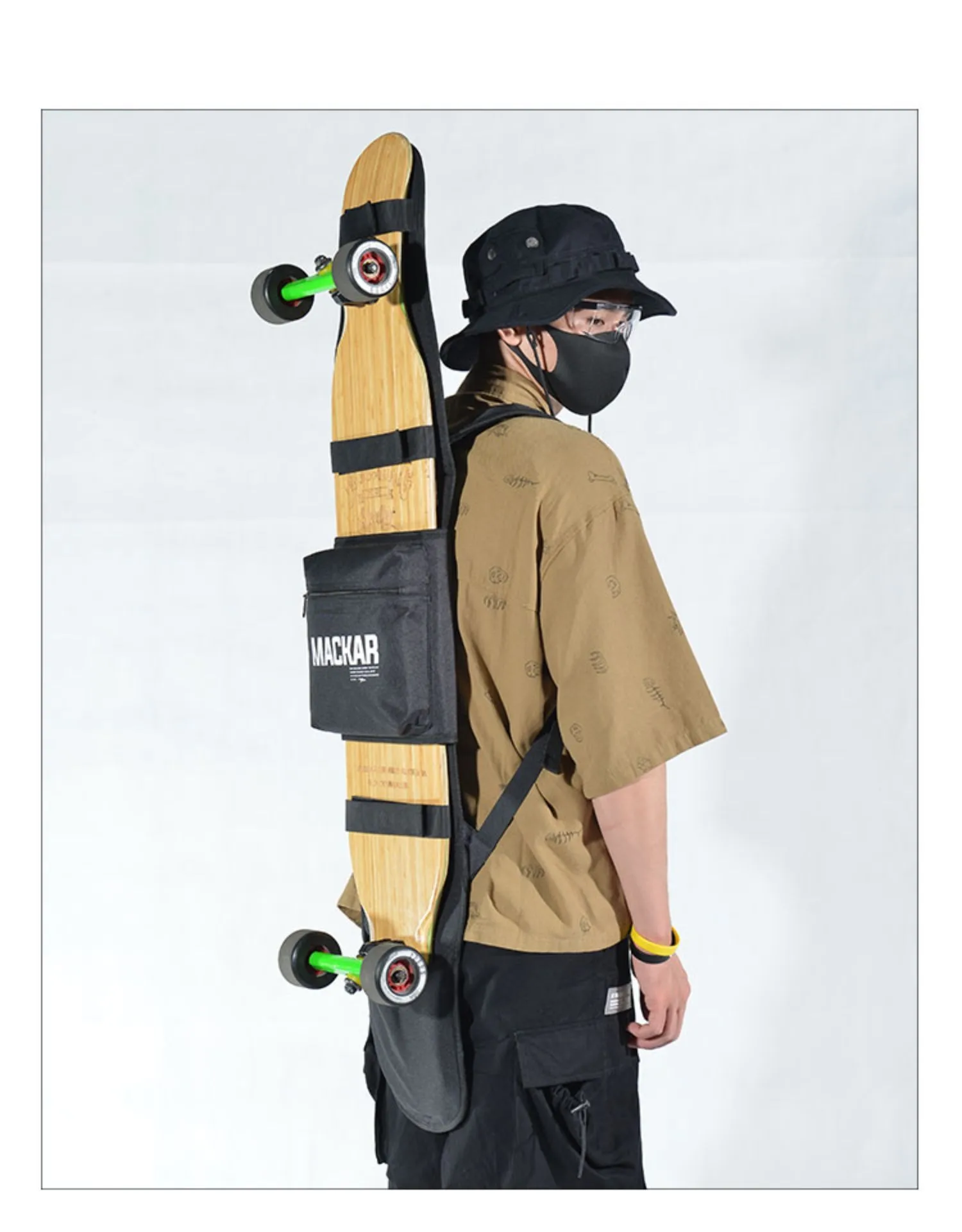 MACKAR LONGBOARD SKATEBOARD ro 12O CM Sac à dos, Lotion board Bag, Durable SR