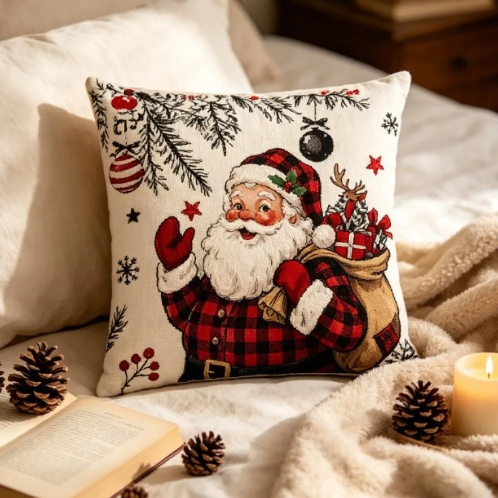 Christmas Tree 45cm 17in Christmas Pillow Covers Skin-friendly Comfortable Xmas Pillowcase Soft Cushion Cover Sofa