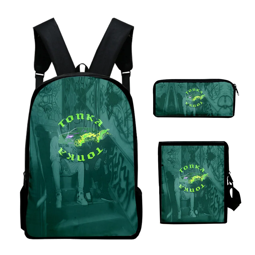 Plecak raper Yeat Merch 3-częściowe zestawy toreb na ramię Unisex Daypack 2023 w stylu Casual, na zamek błyskawiczny torba wyjątkowa piórnik