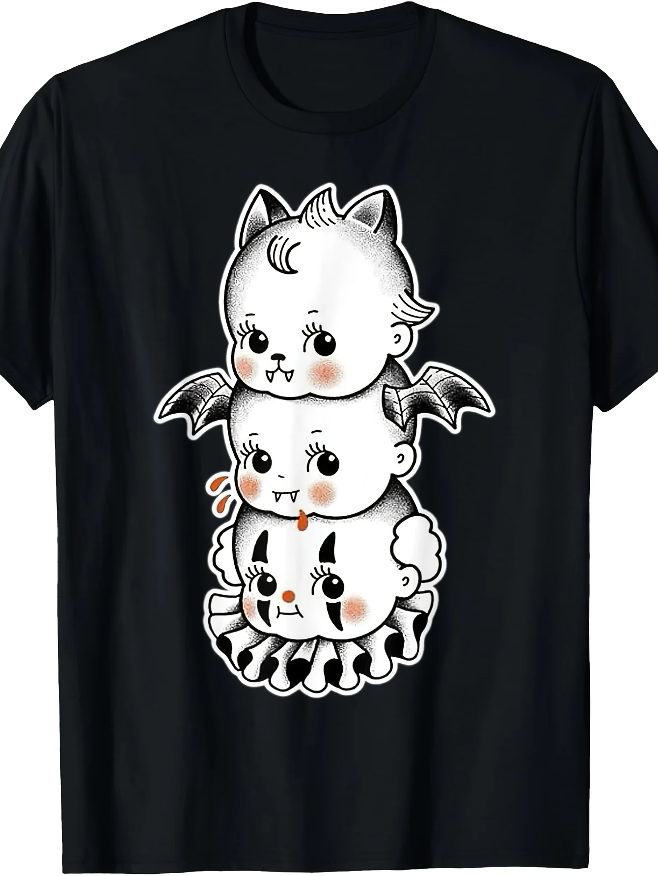 Kewpie Spooky Vampire Clown Bat T-Shirt Women Men'S Vintage T-Shirt Perfect for Home|Outdoor|Work|Gifting