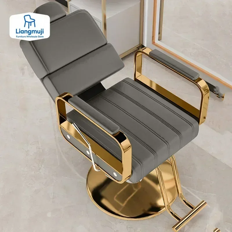 

Reclining Armchairs Vanity Barber Chairs Swivel Luxury Professional Aesthetic Hairdressing Chair Beauty Salon Barberia Furniture