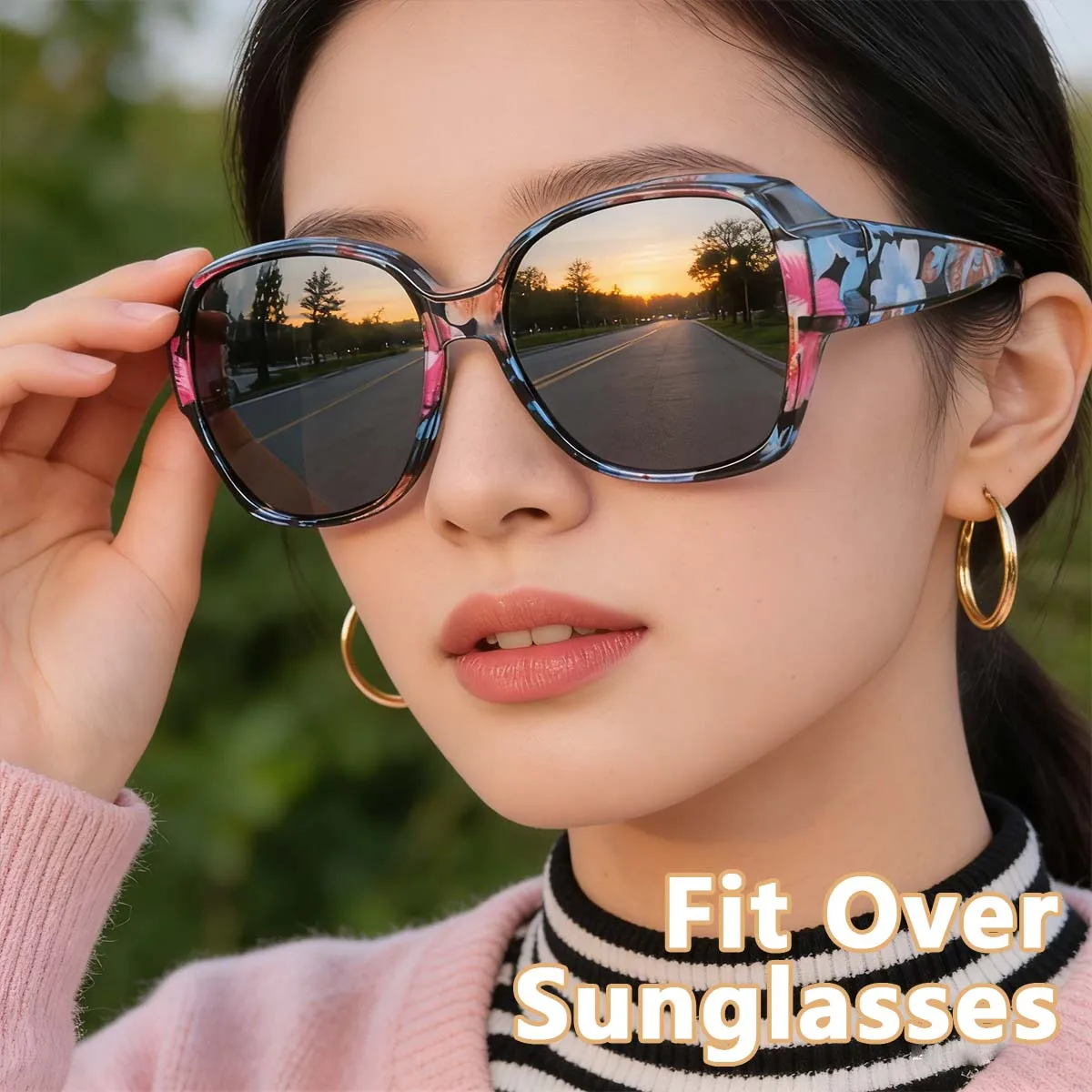 SEAMERGO 1/2/3PCS Polarized Fit Over Sunglasses for Men Women UV Resistant Lens Cover Suitable for Various Types of Frames