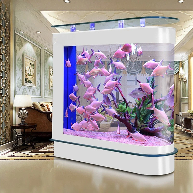 Fish tank aquarium ecological screen partition, fish tank 1 meter 1.2 meters 1.5 meters long glass fish tank