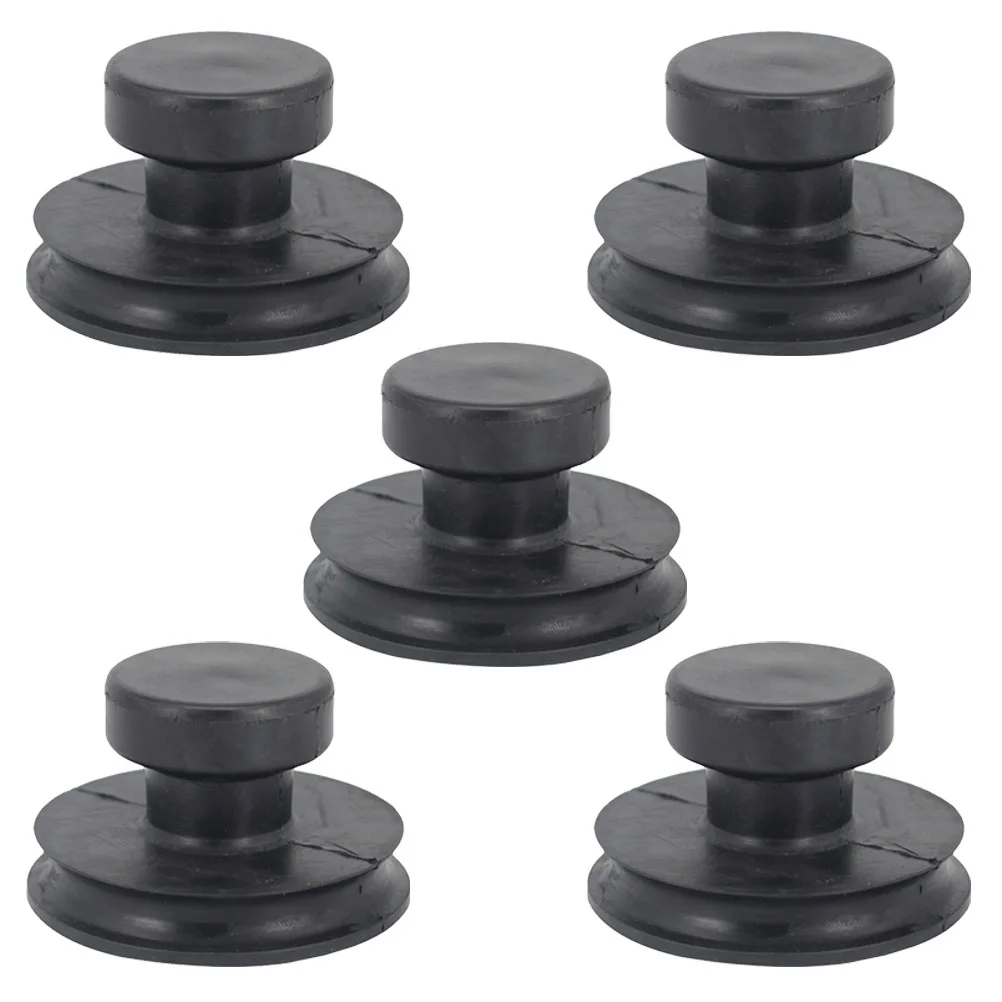 5 Pcs Rubber Suction Bowl Buddha Singing Handle Tool Handles Sound Supplies Lifter Lifting