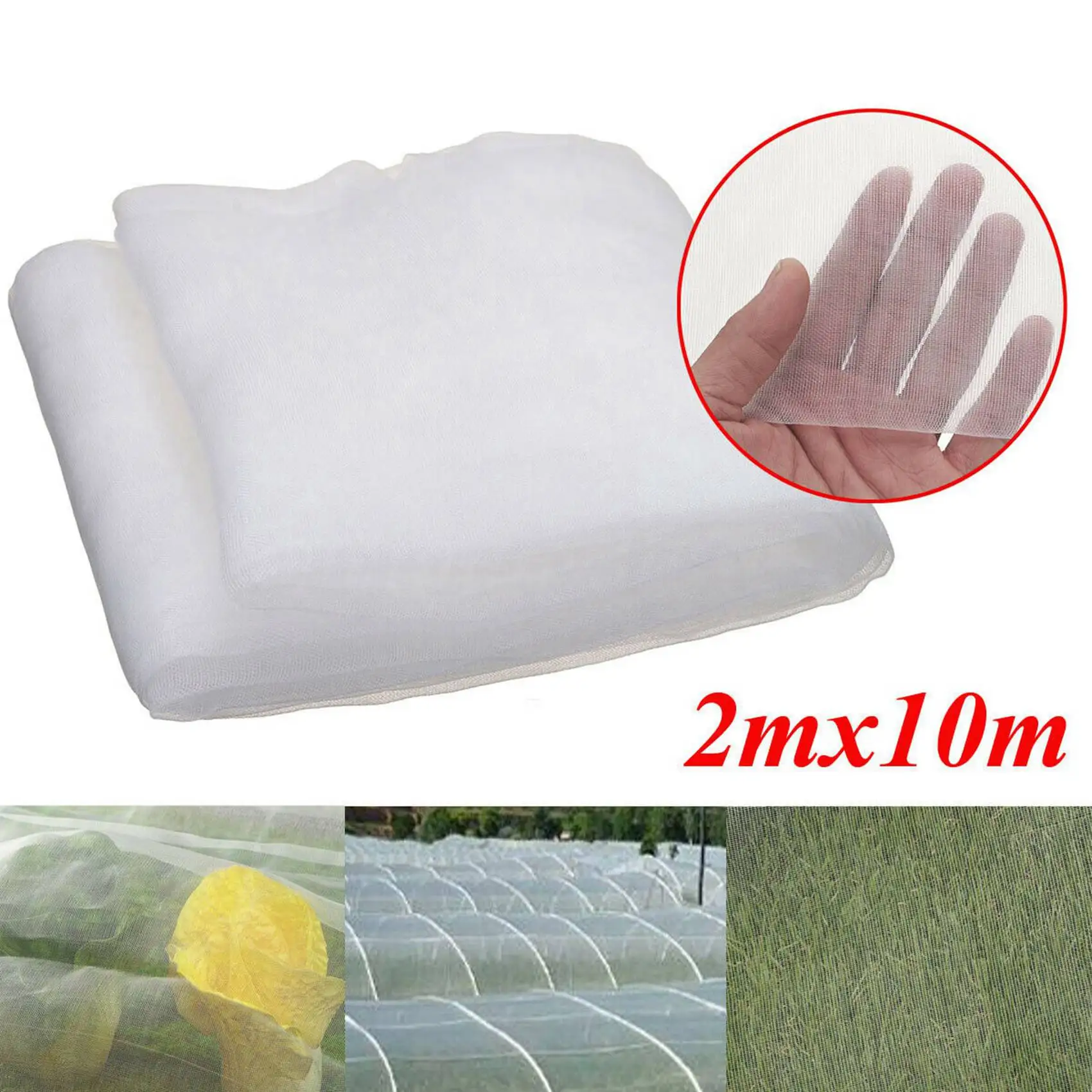 KYCOR-5Pcs 10Mx2m Insect Bug Fly Fruit Cage Mesh Net Netting Vegetable Plant Protection