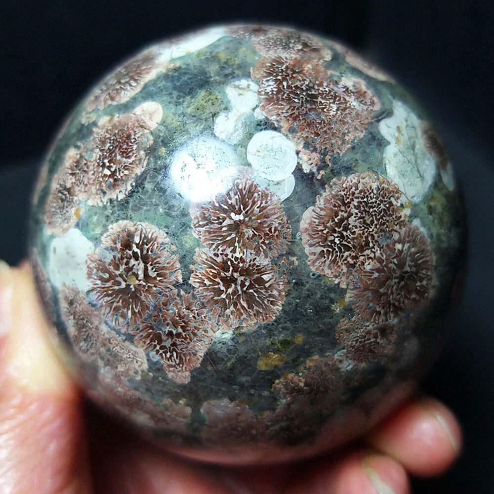 Natural Green Sakura Crystal Quartz Spheres, For Energy Healing, Home Decoration, Purification And Divination, Meditation Gifts,