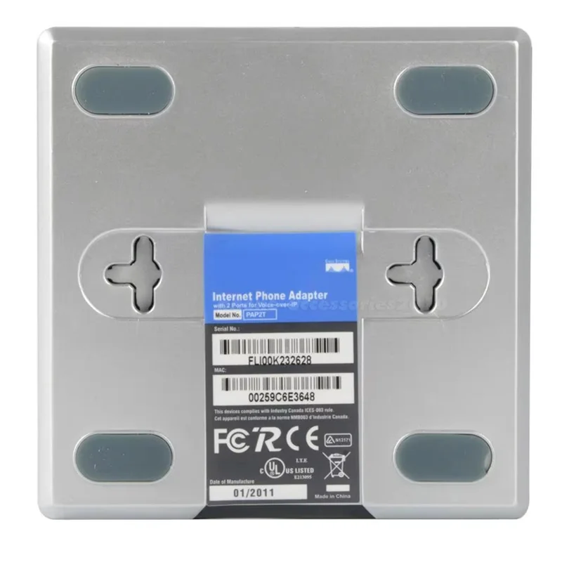 SIP Voip Phone Adapter PAP2T, Dual FXS Gateway, UNLOCKED PAP2-NA For Voip Systems, Comes With US Plug-Y47A