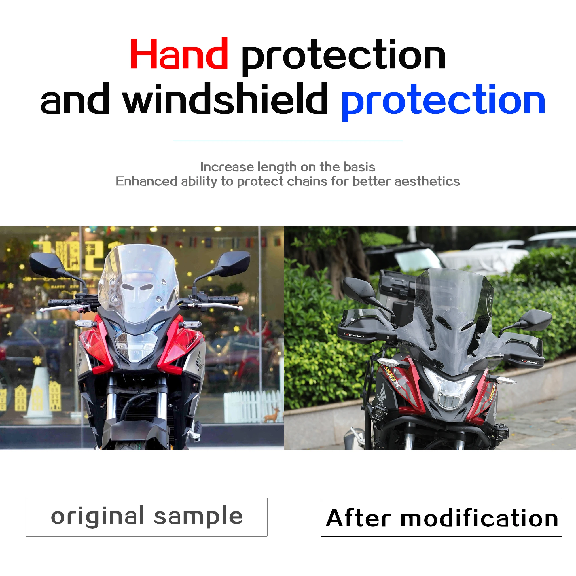 Motorcycle CB 500X Black Hand Guards Brake Clutch Levers Protector Handguard Shield For HONDA CB500X CB500 X 2013-2023