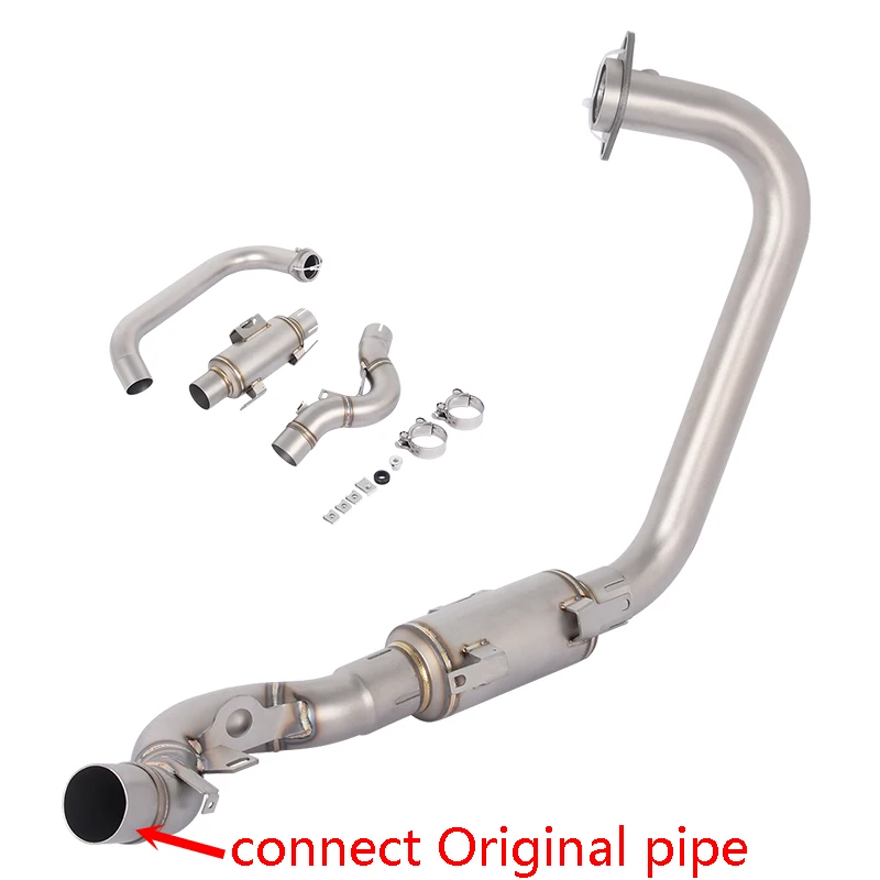 

Надевается для Triumph Scrambler 400X Speed 400 2023-2025, выхлопная система мотоцикла, соединительная труба, передняя трубка из нержавеющей стали