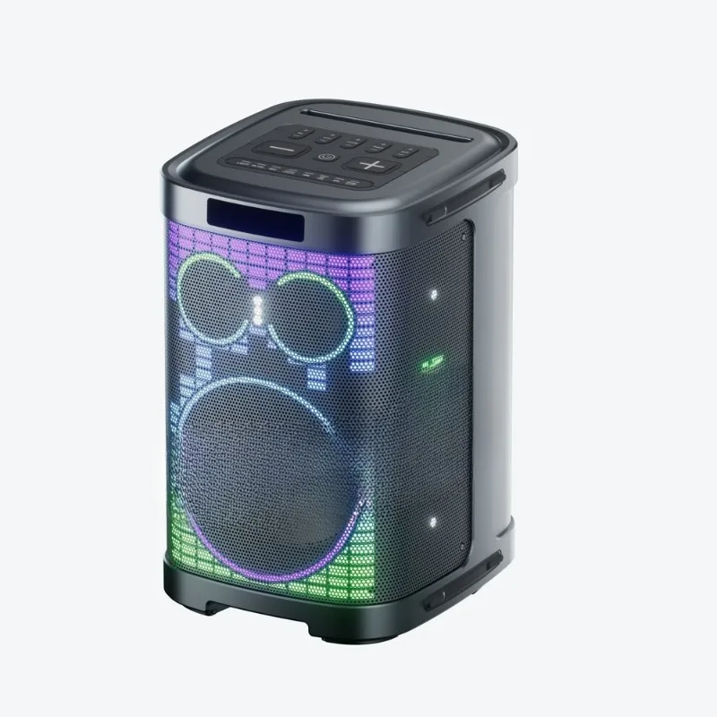 

K13 high power 500W double wheat KTV karaoke bluetooth speaker square dance stage Karaoke colorful