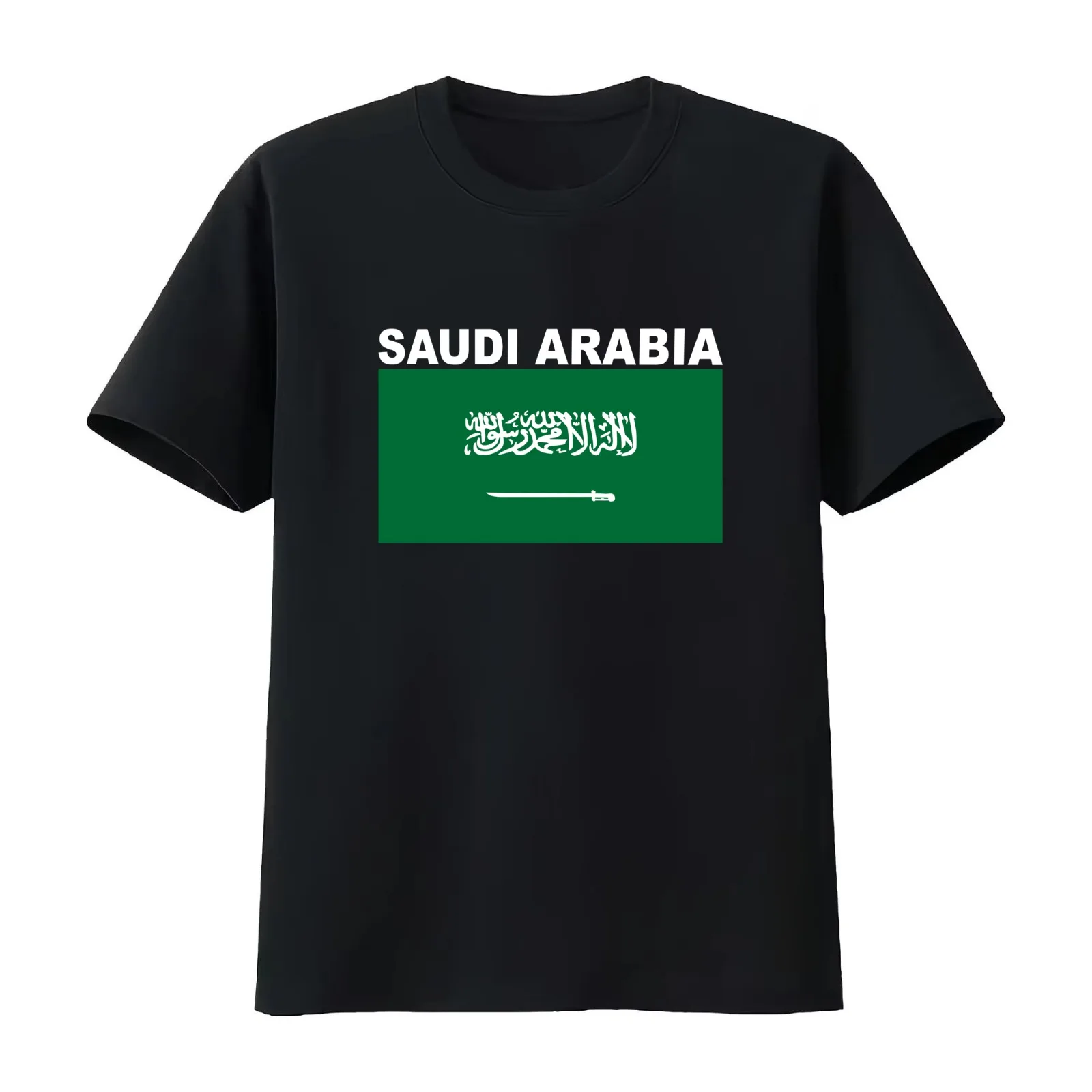Saudi Arabia Flag T-Shirt Summer Casual Cotton Tee Oversized Streetwear Tops Vintage Graphic Print Loose Fit Short Sleeve