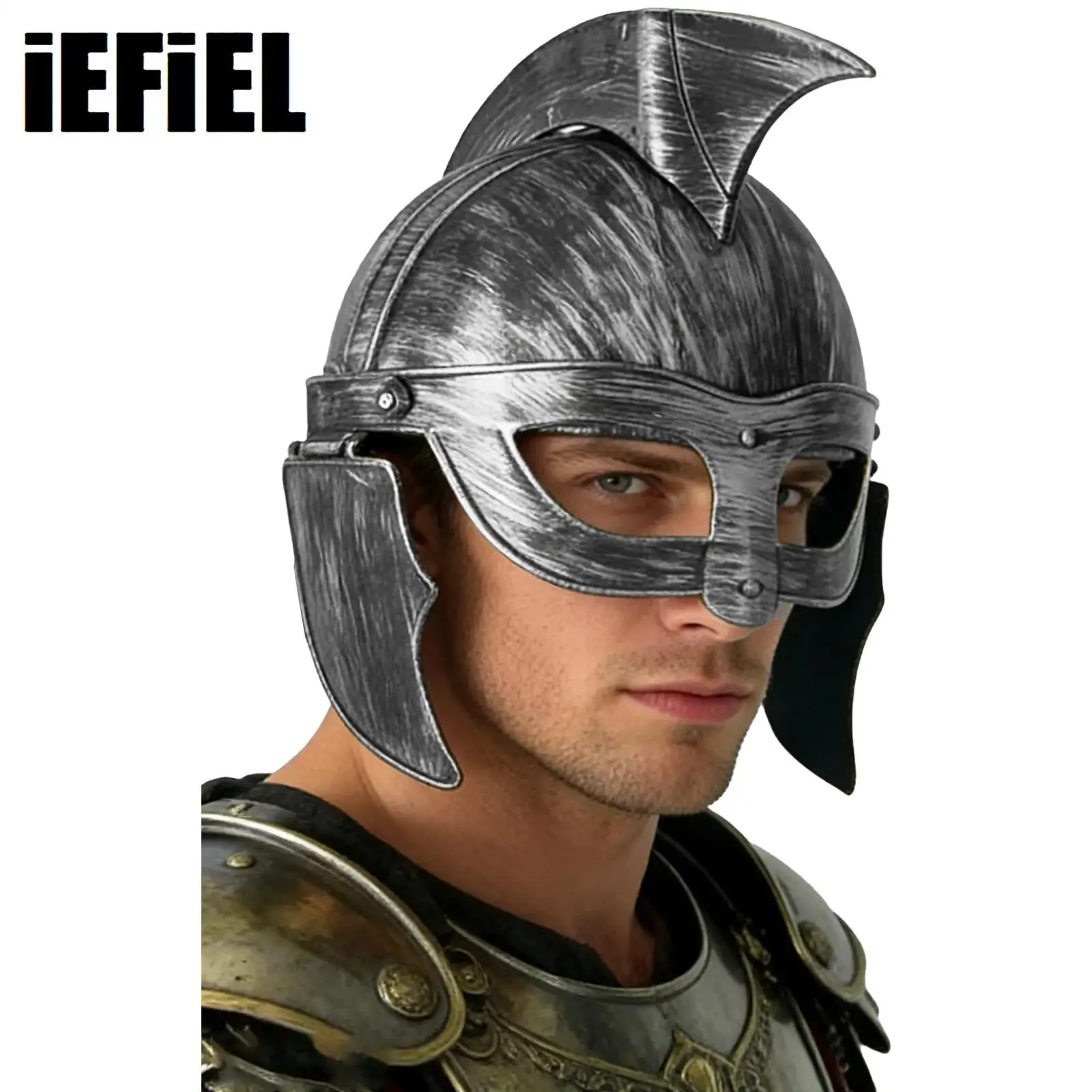 

Greek Soldier Helmet Roman Spartan Warrior Helmet Medieval Costume Headwear Warrior Helmet Role Play Prop for Cosplay Events