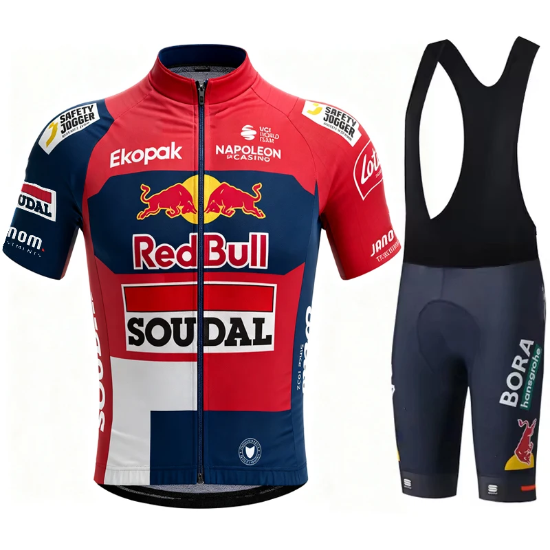 

Men's Cycling Blouse Cycle Jersey Short Sleeves Red Bull Bib Sportswear Pants Gel Mtb Clothing Man for Bicycle Tricuta 2026 Male