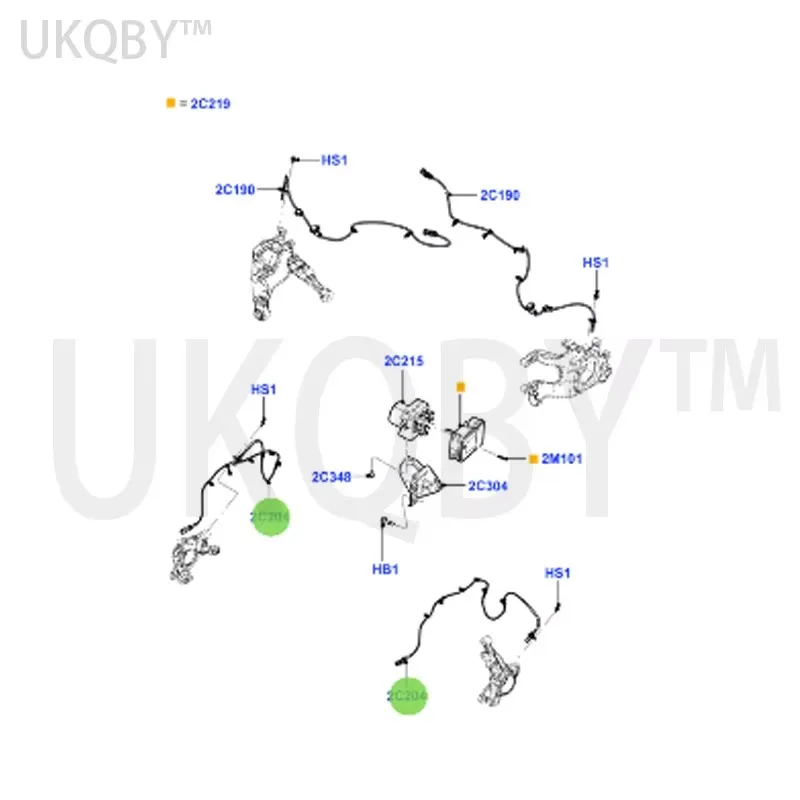 Im po rt ed Ru ij ie (قابس أبيض) تسخير المستشعر الأمامي DT4Z2C205AB