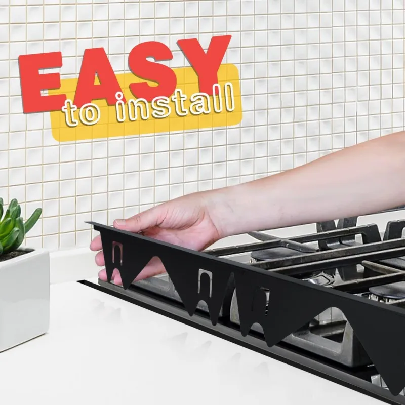 【LAST CHANCE】Easy Retractable Length 4Pack Stove Gap Filler Range Trim Kit Stove Gap Guards Heat Resistant Guard