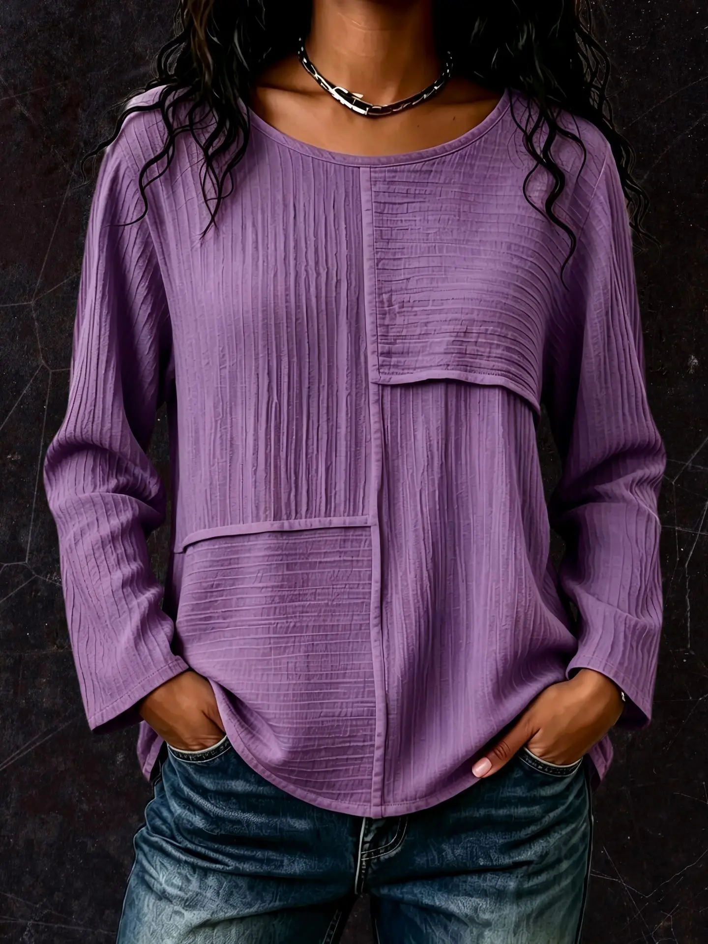 Fashion Elegant O-Neck Long Sleeve Women Blouses Solid Color Loose Tee Pullover Autumn Winter Shirts For Women Black Blue White