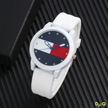 Fashion Colorful Watch Women Jelly Silicone Band Luxury Lady Quartz Watches Minimalist Numberless Hands Clock reloj para mujer