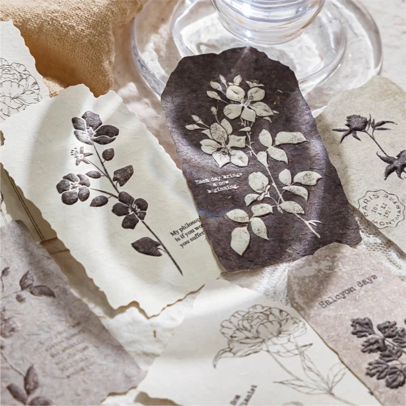 مجلة الذهاب 30 قطعة/صندوق ملصقات ورقية الفانيليا الإبداعية سكرابوكينغ كلية غير المرغوب فيه مجلة لتقوم بها بنفسك الملمس المواد لصنع الحرف اليدوية #6