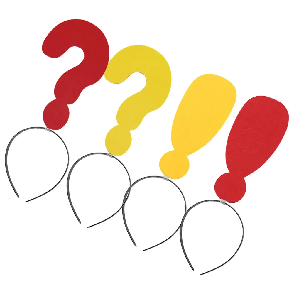 

4pcs Funny Question Mark Hair Hoops Birthday Wedding Cosplay Party Costume Decoration Accessories Women Girls